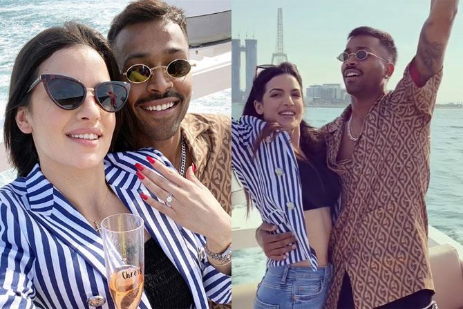 Hardik Pandya-Natasa Stankovic
India's star all-rounder Hardik Pandya surprised everyone when he announced his engagement to Bigg Boss 8 star and Serbian actress Natasa Stankovic on New Year's Day 2020. Pandya popped the question to his ladylove on a ferry ride in Dubai accompanied by their mutual friends.
