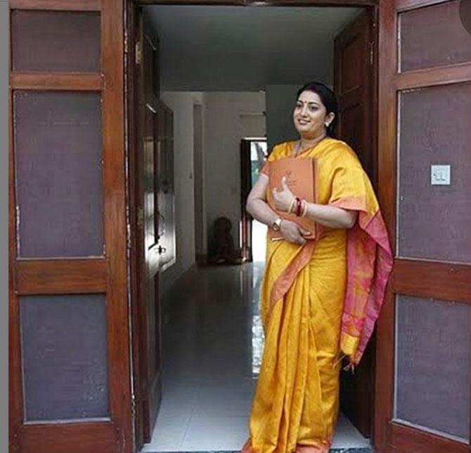 Smriti Irani posted this picture in a yellow sari as she reflected upon the year that went by and welcomed the new year. She wrote, 