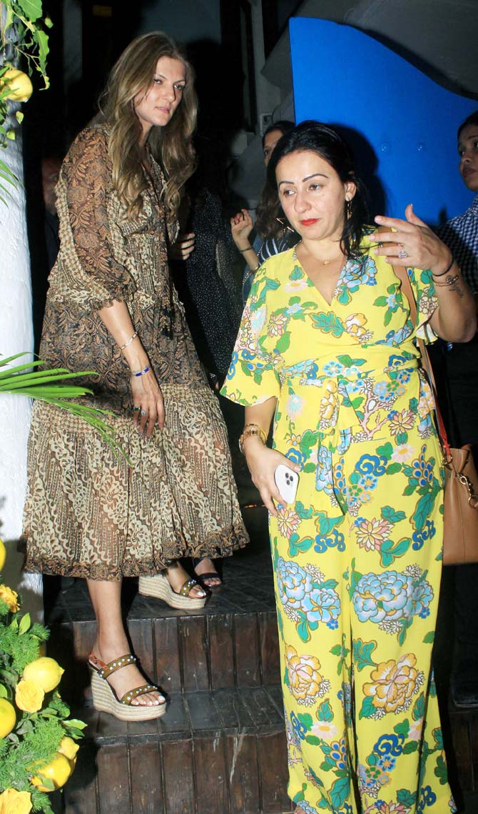 Nandita Mahtani was also clicked at the bash with her friend. Nandita is a fashion designer by profession.