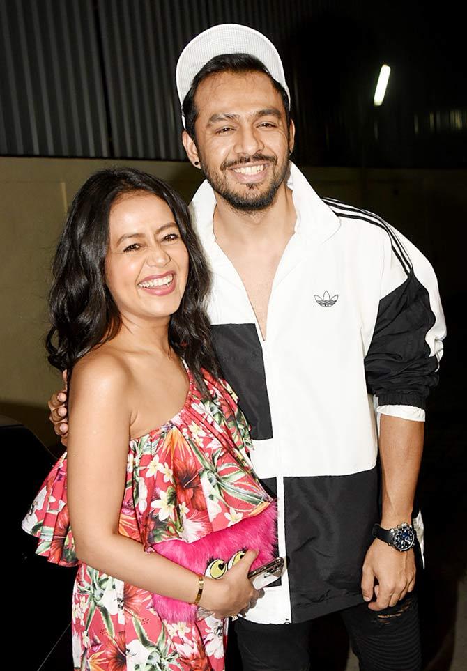 Directed by Ashwiny Iyer Tiwari, Panga is a story about hope and aspirations, it tells the tale of a woman who wants to come back to the Kabaddi field despite being 32 years old.
In picture: Neha Kakkar with brother Tony Kakkar at the special screening of the movie.