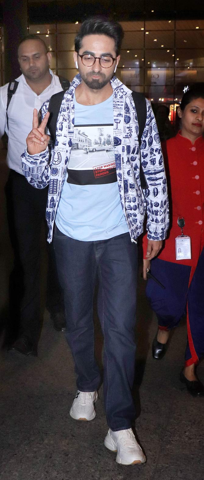 Ayushmann Khurrana was also spotted at the Mumbai airport. The actor was returning from a Literary Meet in Kolkata. Talking at the event, he said, 