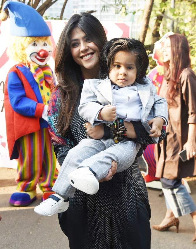 Ekta Kapoor hosted the first birthday bash for son Ravie Kapoor at a popular club in Andheri, Mumbai. The party was attended by who's who of tinsel town. All pictures/Yogen Shah