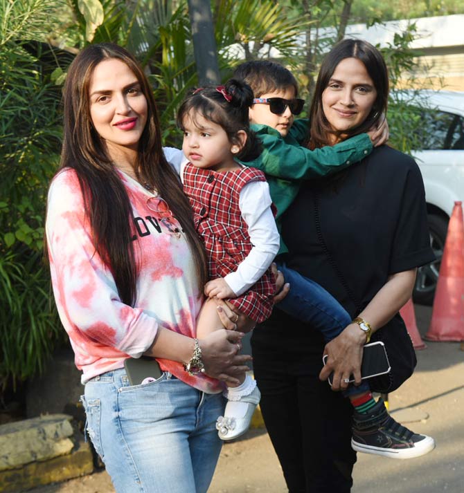Esha Deol and Ahana Deol attended Ravie Kapoor's birthday party with kids - Radhya Takhtani and Darien Vohra.