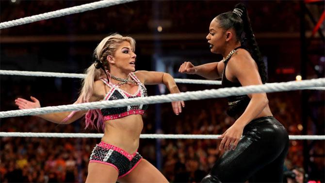 The women's Royal Rumble match kicked off with Alexa Bliss and NXT star Bianca Belair, who put on one of the most impressive performances in Rumble history