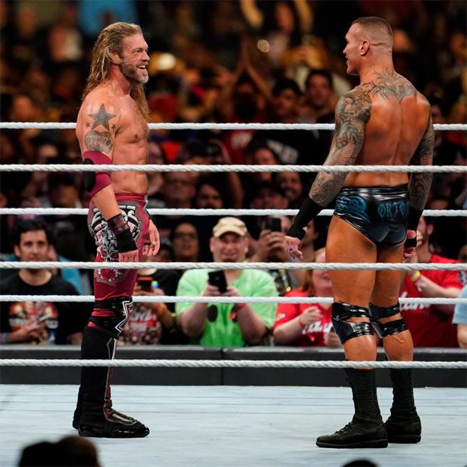 Edge and Randy Orton - who were tag team champions as team RKO - had a moment as well during the Royal Rumble match. They double-teamed on quite a few superstars hitting spears and RKOs respectively.