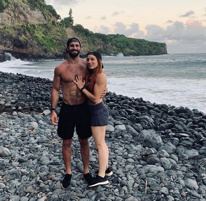 The couple got engaged in August 2019. Announcing their engagement. Becky Lynch shared a photo of them and wrote, Happiest day of my life. For the rest of my life. *engaged* @wwerollins'
