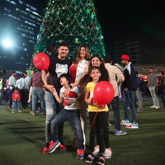 Ace photographer Daboo Ratnani was spotted with his wife Manisha and children. 