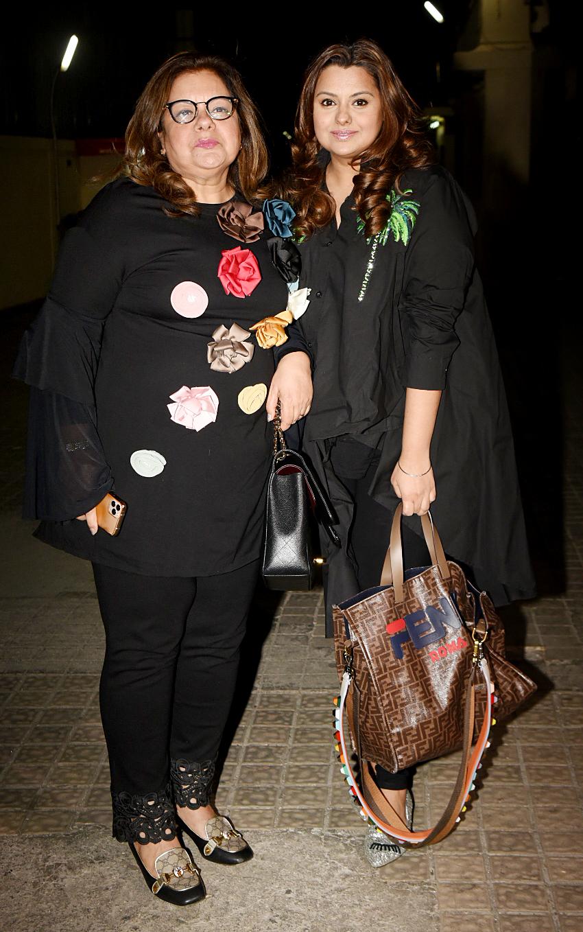 Deepshikha Deshmukh, who is also one of the producers along with brother Jackky Bhagnani, attended the special screening with mother, Pooja Bhagnani.