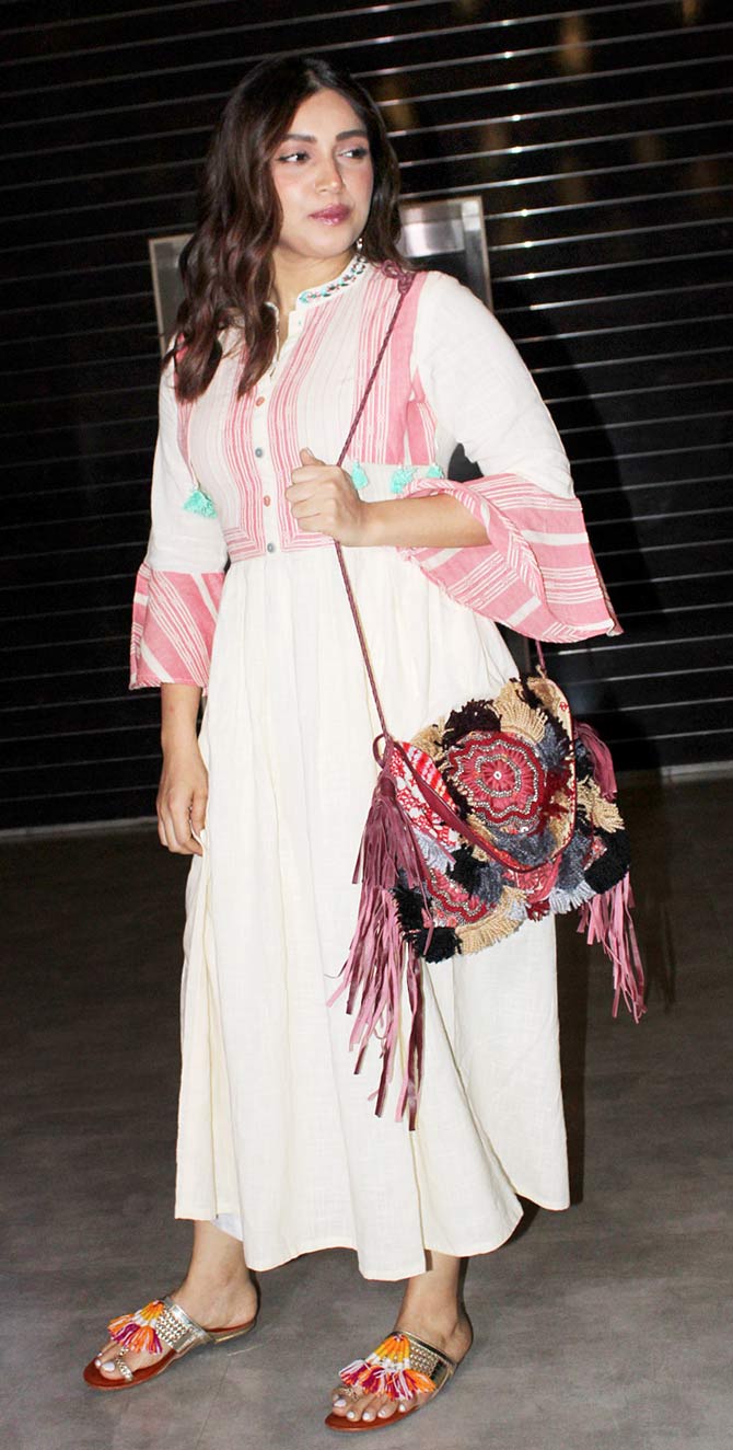 Another surprise was to see Bhumi Pednekar at the screening of Sab Kushal Mangal. She looked truly beautiful and mesmerising and it seems she's all for an image makeover.