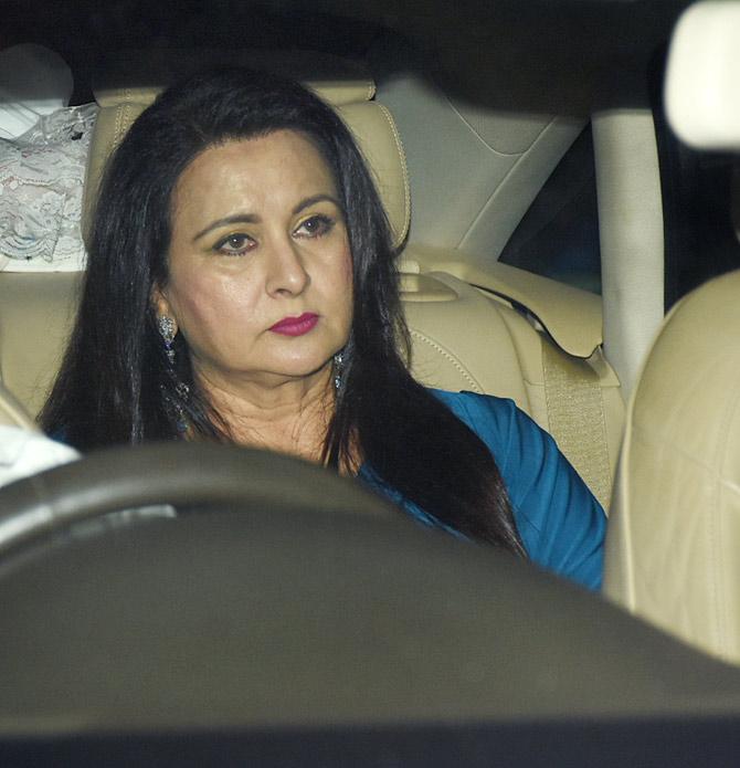 Poonam Dhillon was also one of the guests who attended Sanjay Khan's birthday party held in the city.