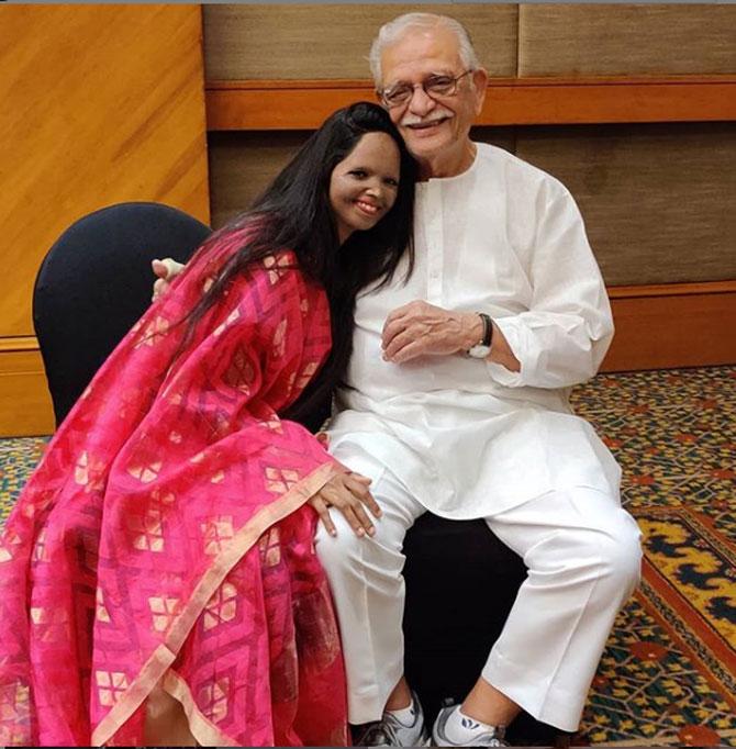 At the song launch of the movie, Gulzar, who has written the lyrics for the songs in his daughter's new film 