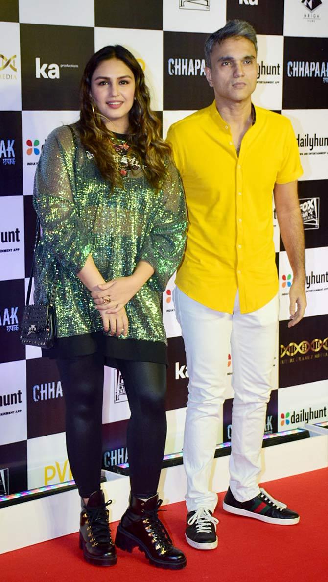 Huma Qureshi along with Pati Patni Aur Woh director and boyfriend Mudassar Aziz also attended the special screening of Chhapaak.
