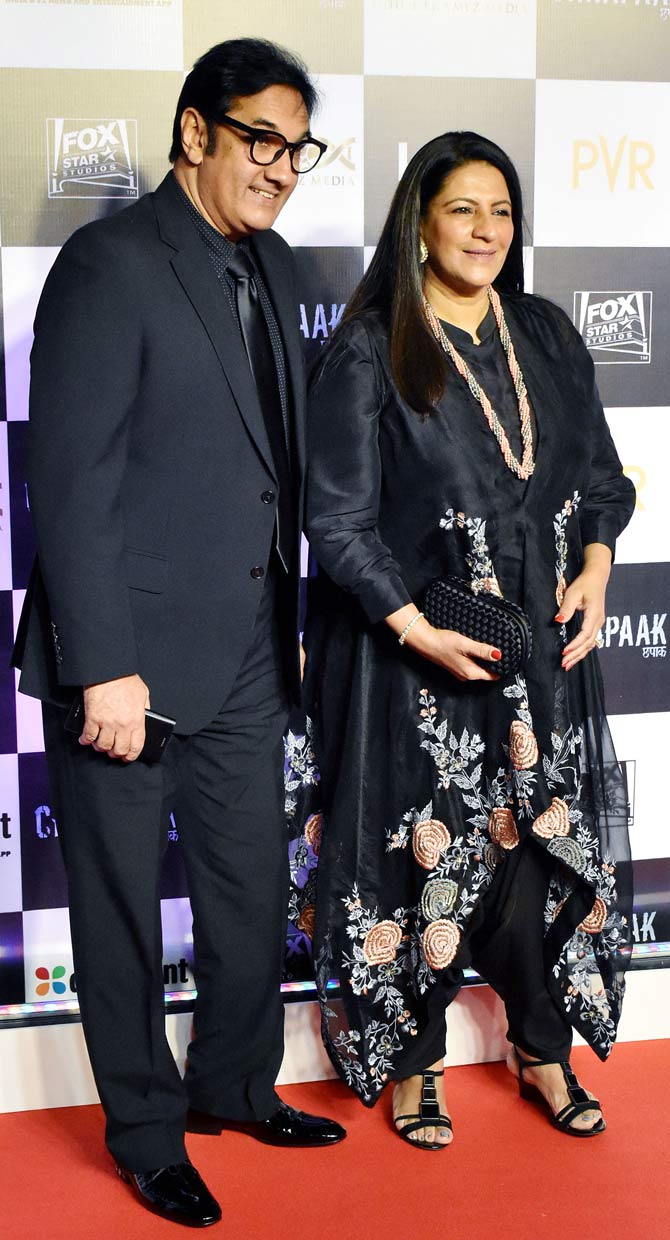 Ranveer Singh's parents Jagjit Singh Bhavnani and wife Anju were all smiles as she posed for the photographers at the special screening of Chhapaak.