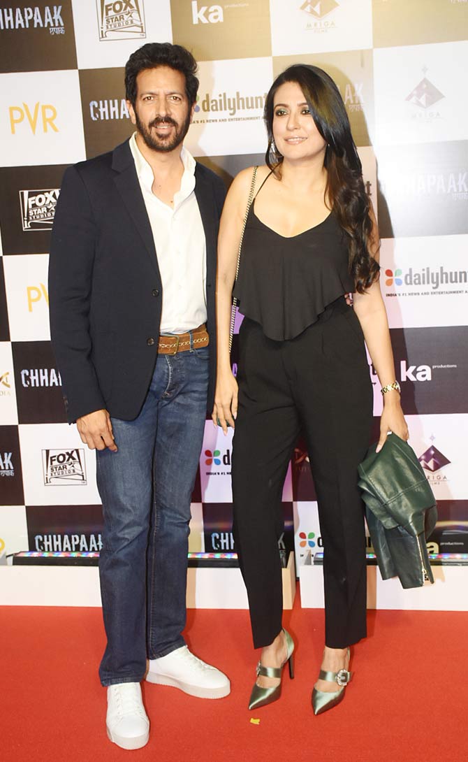 Filmmaker Kabir Khan and wife Mini Mathur also attended the special screening of Chhapaak in Juhu.