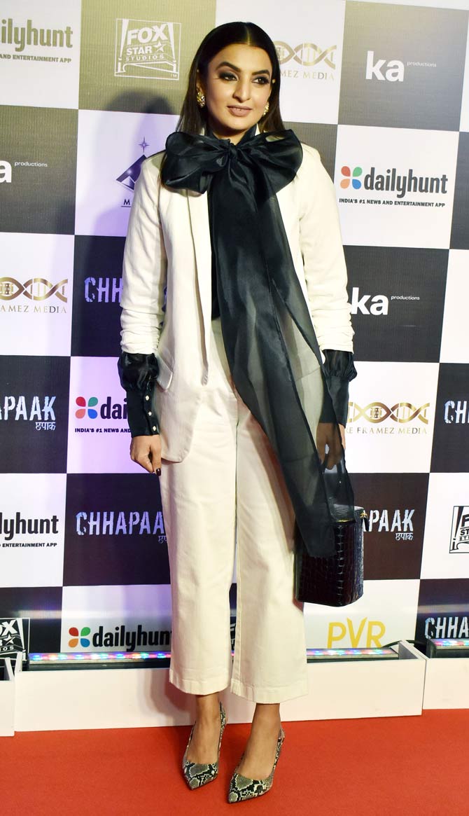 Ranveer Singh's reclusive sister Ritika Bhavnani also attended the special screening of Deepika Padukone's Chhapaak at a popular multiplex in Juhu.