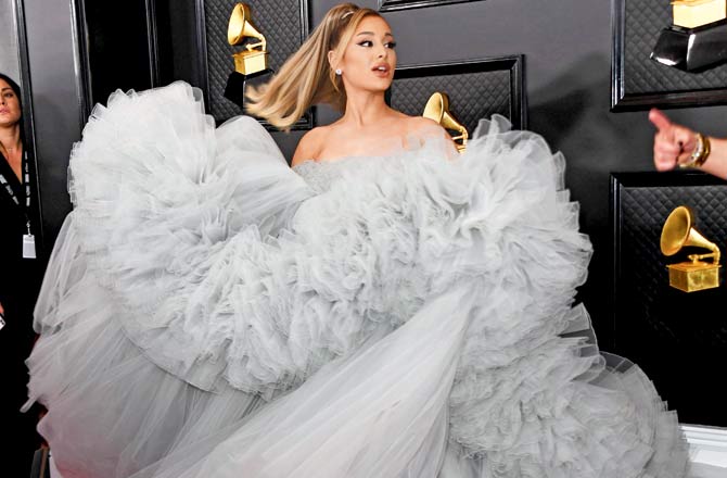 Ariana Grande stunned in a billowing Giambattista Valli gown