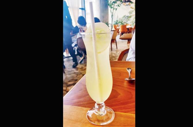 Cucumber and basil drink 