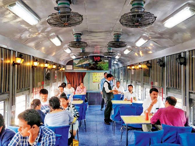 The existing dining coach of the Deccan Queen