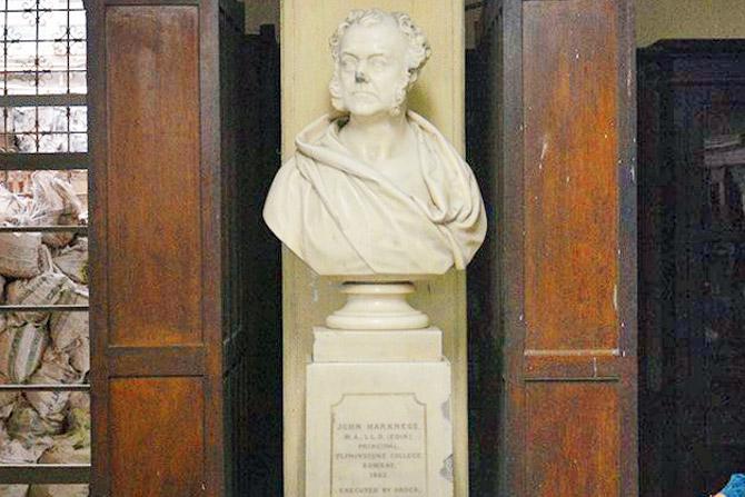 The bust of John Harkness at Marine Lines. Pic courtesy/hashim badani