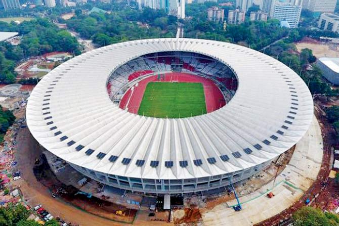 The Gelora Bung Karno Main Stadium in Jakarta