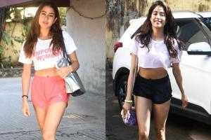 Sara Ali Khan and Janhvi Kapoor show off their abs