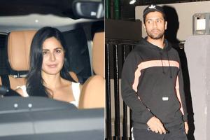 Katrina Kaif and Vicky Kaushal visit a friend's house in the city