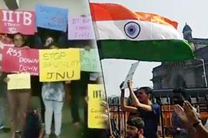 Mumbai students protest at Gateway of India against JNU violence