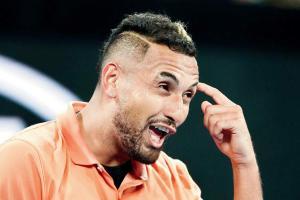 Nick Kyrgios returns from 'dark place' to beat Gilles Simon