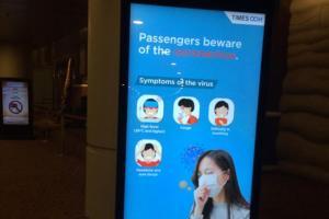 Signage Boards at Mumbai airport to create awareness on Coronavirus