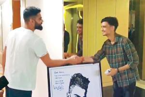Virat Kohli receives unique gift from fan in Guwahati