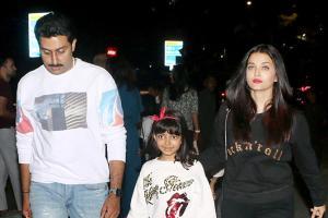 Abhishek Bachchan, Aishwarya Rai's dinner outing with daughter Aaradhya in Bandra