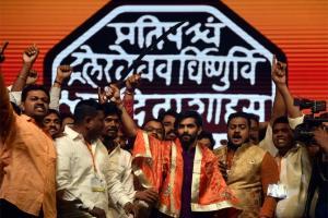 Raj Thackeray unveils new MNS flag, his son Amit enters active politics
