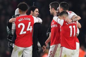 EPL: Arsenal blow away Manchester United to hand Arteta first win