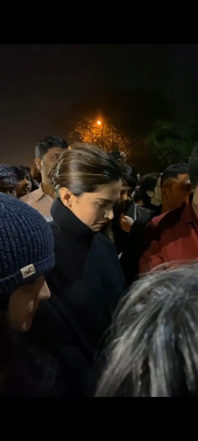 Deepika Padukone joins students at JNU during protest