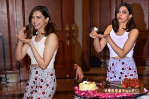Deepika Padukone turns 34; cuts the cake and eats it too!