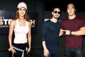 Tiger Shroff, Disha Patani, Rinzing Denzongpa at fitness studio launch