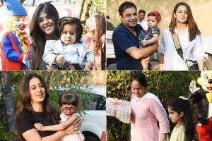 Mahie Gill with daughter, Surveen Chawla, Erica, Nitara Bhatia attend