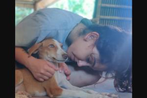 Ira Khan petting a puppy will make you miss your own fur baby!