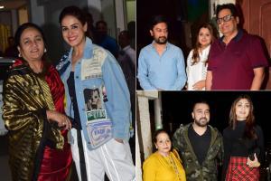 Shilpa Shetty, Genelia and family at Jawaani Jaaneman screening in Juhu