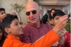 Amazon founder Jeff Bezos flies kites with kids on Makar Sankranti