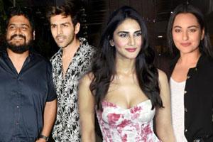 Sonakshi Sinha & Kriti Sanon at the screening of Jawaani Jaaneman