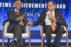 Narayana Murthy touches Ratan Tata's feet, wins internet's hearts