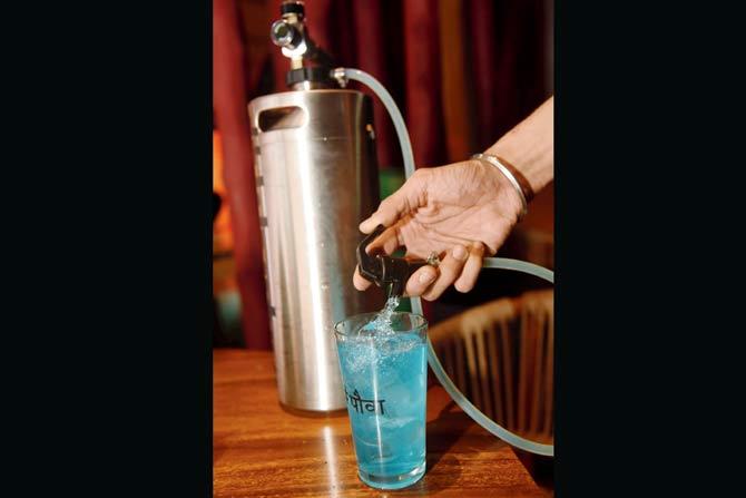 Giant-sized khatra contains three litres of blended cocktails.