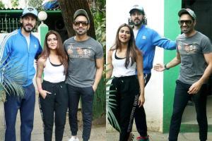 Pranutan Bahl clicked with Dino Morea and Aparshakti Khurana post-dance