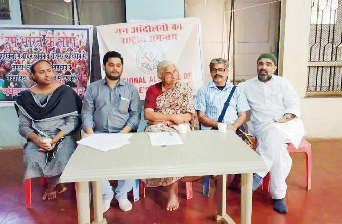 Activists at the meeting in Mumbai Central