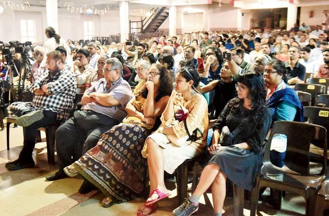 People at the meeting held in St Peter