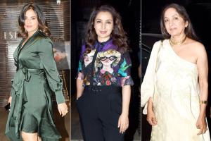 Richa Chadha, Neena Gupta, Tisca Chopra, Neha Sharma at Sudhir Mishra's birthday party in Bandra