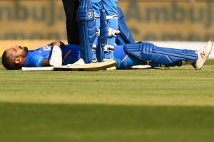 Shikhar Dhawan doing fine despite blow to ribs