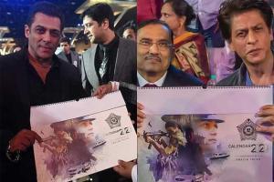 Salman and Shah Rukh Khan attend the Mumbai Police Calendar launch