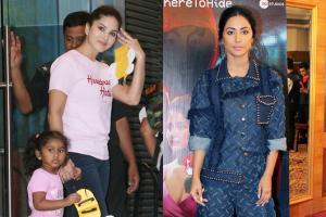 Juhu spotted: Sunny Leone spends some time with kids; Hina Khan promotes Hacked